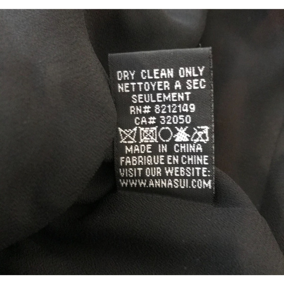 Anna Sui x Anthropologie Deer Habitat Peplum Silk Blouse - Size 2 - Picture 10 of 10